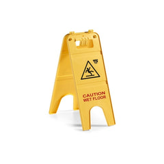 TWO SIDED FLOOR SIGN - MESSAGE: "CAUTION WET FLOOR" - Mabrook Hotel Supplies
