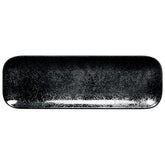 RAK PORCELAIN KARBON BLACK RECTANGULAR COUPE PORCELAIN PLATE, DIM (CM): 33 L X 11 W. - Mabrook Hotel Supplies