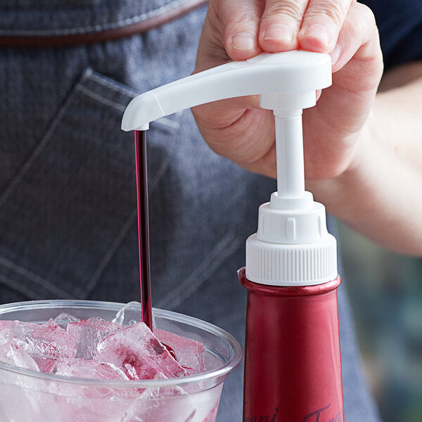 Tablecraft C66128 0.25 oz. Flavoring Syrup Pump with 1 1/8" (28 mm) Adapter Lid - Mabrook Hotel Supplies