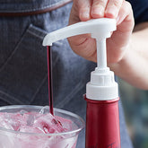 Tablecraft C66128 0.25 oz. Flavoring Syrup Pump with 1 1/8" (28 mm) Adapter Lid - Mabrook Hotel Supplies