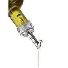 APS 40511 VINEGAR & OIL BOTTLE, DIAMETER 7 CM, HEIGHT 22 CM, 350 ML, GLASS CONTAINER, POURER WITH LID - Mabrook Hotel Supplies