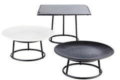 APS BUFFET STAND MULTI ROUND METAL BLACK, 8 CM - Mabrook Hotel Supplies
