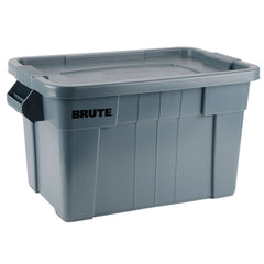 RUBBERMAID BRUTE TOTE WITH COVER 75.5 L, GREY, FG9S3100GRAY, DIA 70X44.1X38.4 CM. - Mabrook Hotel Supplies