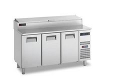 3 Doors GN Pizza /Snack Preparation Counter with Castors. - Mabrook Hotel Supplies