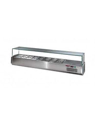 Refrigerated Display Showcase for 4 GN 1/3 Bowls with Tempered Flat Glass (OLD CODE: TCN-VR3120VD)