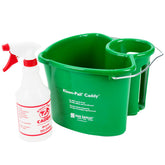 SAN JAMAR KLEEN-PAIL CADDY SYSTEM, DIM: L 10.75", W 8", H 11", GREEN. - Mabrook Hotel Supplies