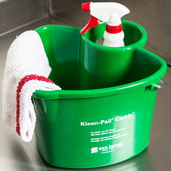 SAN JAMAR KLEEN-PAIL CADDY SYSTEM, DIM: L 10.75", W 8", H 11", GREEN. - Mabrook Hotel Supplies
