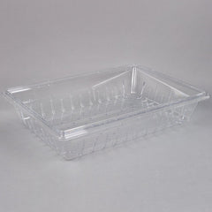 CAMBRO 1826CLRCW135 CAMWEAR 26" X 18" X 5" CLEAR PLASTIC FOOD DRAIN BOX / COLANDER - Mabrook Hotel Supplies