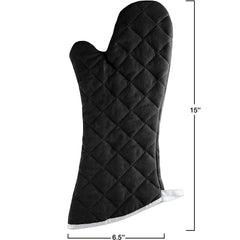 BLACK FLAME RETARDANT OVEN MITTS, LENGTH: 15 INCHES - Mabrook Hotel Supplies
