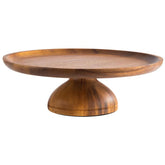APS ROUND ACACIA CAKE STAND, WOOD, 24x8 CM - Mabrook Hotel Supplies