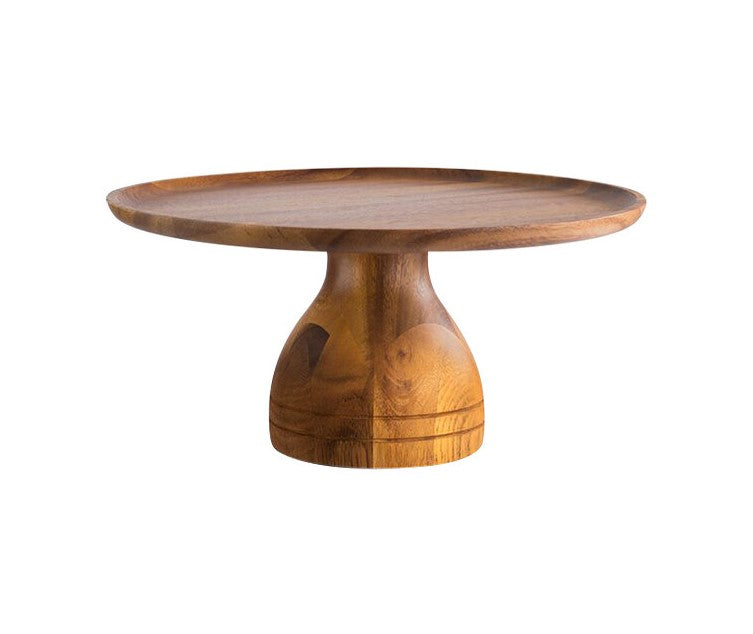 APS ROUND ACACIA CAKE STAND, 33X16CM - Mabrook Hotel Supplies
