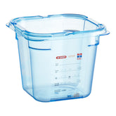 ARAVEN 07798 1/6 SIZE BLUE ABS PLASTIC FOOD PAN - 6" DEEP - Mabrook Hotel Supplies