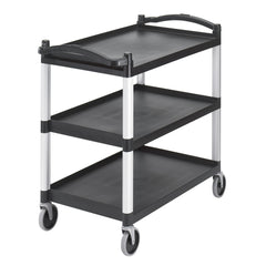 CAMBRO BLACK THREE SHELVES LARGE UTILITY CART - Mabrook Hotel Supplies