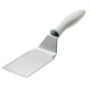 InnovaTools® Turner, 10-7/10" OAL, 4-1/2"L x 3"W German carbon steel blade (heat treated & tempered), beveled, 5" dual texture ergonomic white nylon handle (heat resistant to 446° F (230° C), dishwash