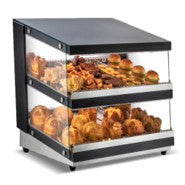 60 cm Stainless Steel Hot Showcase with Tempered Glass at Side. - Mabrook Hotel Supplies