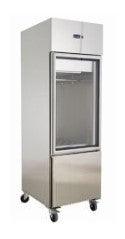 74 cm Meat Chiller 1x 2/3 Glass Door + 1x 1/3 Solid Door with 3 Shelves & Castors. - Mabrook Hotel Supplies
