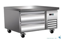 96.5 cm Stainless Steel Chef Base 2 Drawers 2x GN1/1 and 4× GN1/3 Drawers with Internal Aluminium Painted with Castors. - Mabrook Hotel Supplies