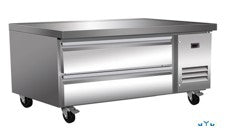 127 cm Stainless Steel Chef Base 4x GN1/1 Drawers with Internal Aluminium Painted with Castors. - Mabrook Hotel Supplies