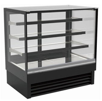 90 cm Cake Showcase with 3 Shelves + Base Depth 800 mm & Castors. - Mabrook Hotel Supplies
