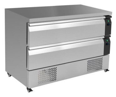 90.5 cm Refrigerated Flex Cabinet with 2 Drawer 2xGN 2/1 and Castors (Easily Converted from Chiller to Freezer). - Mabrook Hotel Supplies