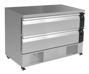 123 cm Refrigerated Flex Cabinet 2 Drawer 2xGN 2/1 + 2xGN 1/1 and Castors (Easily Converted from Chiller to Freezer). - Mabrook Hotel Supplies