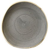 STONECAST GREY ROUND TRACE PLATE 7 1/4" BOX 12 - Mabrook Hotel Supplies