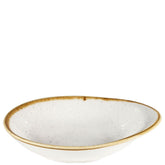 STONECAST BARLEY WHITE ROUND DISH,DIM:18.5X16.8CM - Mabrook Hotel Supplies