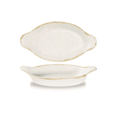STONECAST BARLEY WHITE INTERMED OVAL EARED DISH 9 1/8 X 5" BOX 6 - Mabrook Hotel Supplies