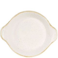 STONECAST BARLEY WHITE LARGE ROUND EARED DISH 7 x 8 1/2" BOX 6 - Mabrook Hotel Supplies