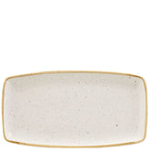 CHURCHILL STONECAST WHITE SPECKLE X SQUARED OBLONG PLATE 33CM - Mabrook Hotel Supplies