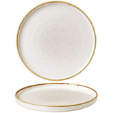 CHURCHILL STONECAST BARLEY WHITE WALLED PLATE 10 2/8". - Mabrook Hotel Supplies