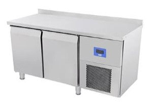 COUNTER TYPE FREEZER WITH DOUBLE DOOR WITH WHEELS AND BACKSPLASH (3 Years Warranty Against Manufacturing Defective Including Door Gasket). - Mabrook Hotel Supplies