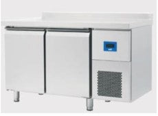 (79E3.26LMV.D2105) COUNTER TYPE FREEZER WITH DOUBLE DOOR (-5 /-22°C) WITH 10 CM BACKSPLASH & WHEELS (3 Years Warranty Against Manufacturing Defective Including Door Gasket). - Mabrook Hotel Supplies