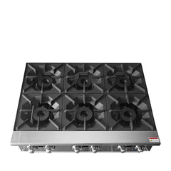 Atosa/ 6 Burners Countertop Ranges Hot Plate with 150,000 BTU.