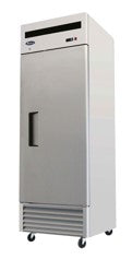 610 Ltr Single Door Reach in Refrigerator on Casters Bottom Mount & Shelf. - Mabrook Hotel Supplies