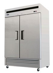 1300 Ltr Double Door Reach in Refrigerator on Caster Bottom Mount & Shelf. - Mabrook Hotel Supplies