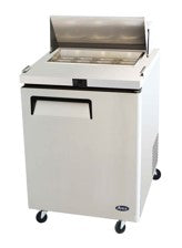 200 Ltr Single Door Standard Refrigerator Top Sandwich Prep Table with Shelf and Castos. - Mabrook Hotel Supplies