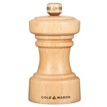 COLE & MASON HOXTON NATURAL BEECH SALT MILL 104MM/4 INCHES