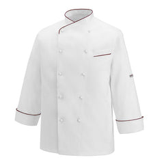 CHEFJACKET GERARD BORDEAUX PIPING COT.100% - Mabrook Hotel Supplies