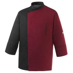 CHEFJACKET BORDEAUX FANG POL. 65% COT. 35% - Mabrook Hotel Supplies