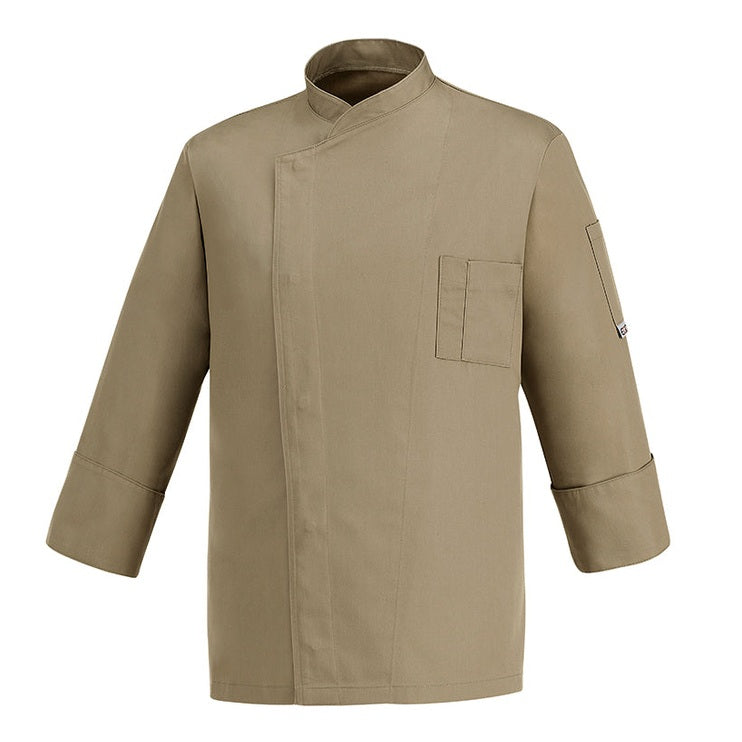 CHEFJACKET KAKI CHEAP POL. 65% COT. 35% - Mabrook Hotel Supplies