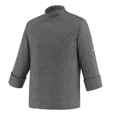 CHEFJACKET GREY MIX CHEAP POL. 65% COT. 35% - Mabrook Hotel Supplies