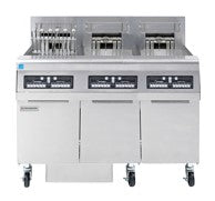 3 Vat Electric Fryer with Filtration - Full Full Full - Mabrook Hotel Supplies