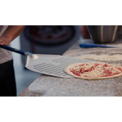 ALUMINUM RECTANGULAR PERFORATED PIZZA PEEL 33X33 CM. - Mabrook Hotel Supplies