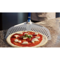 ALUMINUM RECTANGULAR PERFORATED PIZZA PEEL 33X33 CM. - Mabrook Hotel Supplies
