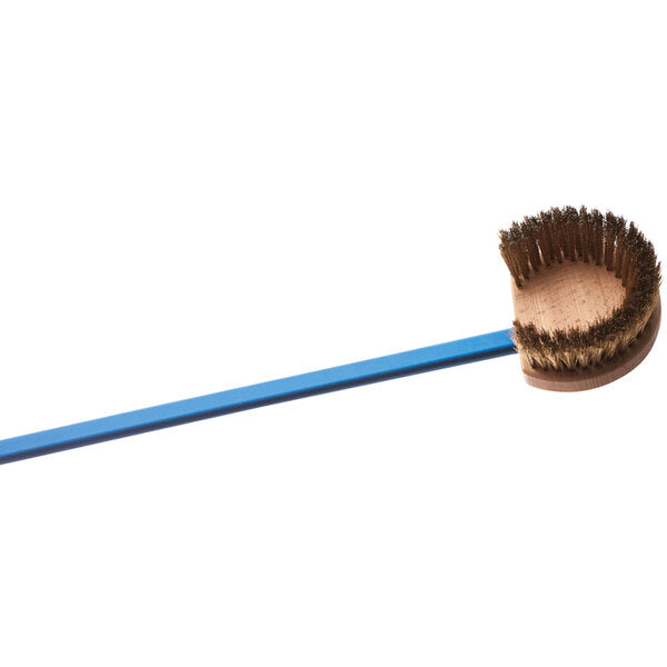 Round rotating head oven brush, brass bristles