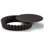 ROUND FLUTED TART MOULD - LOOSE BOTTOM - NON STICK L: 140mm