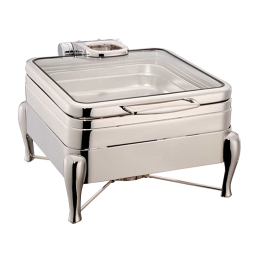 LUXURY  CHAFING DISH 2/3 SIZE S/S STANDARD FRAME GLASS LID.C - Mabrook Hotel Supplies