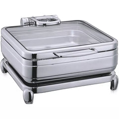LUXURY  CHAFING DISH 2/3 SIZE S/S STANDARD FRAME GLASS LID.C - Mabrook Hotel Supplies
