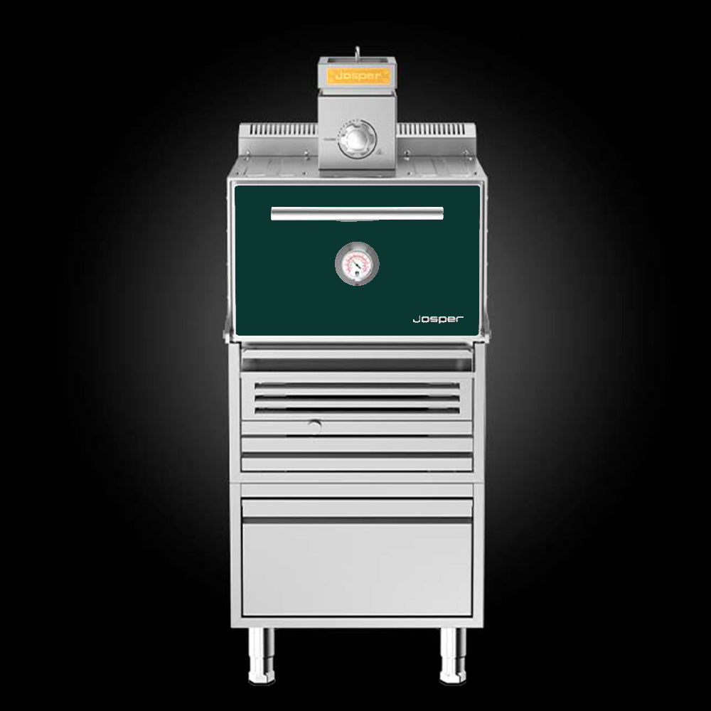 Countertop Charcoal Oven HJX Pro Small 80 with Cooking Rack , Green Color. - Mabrook Hotel Supplies